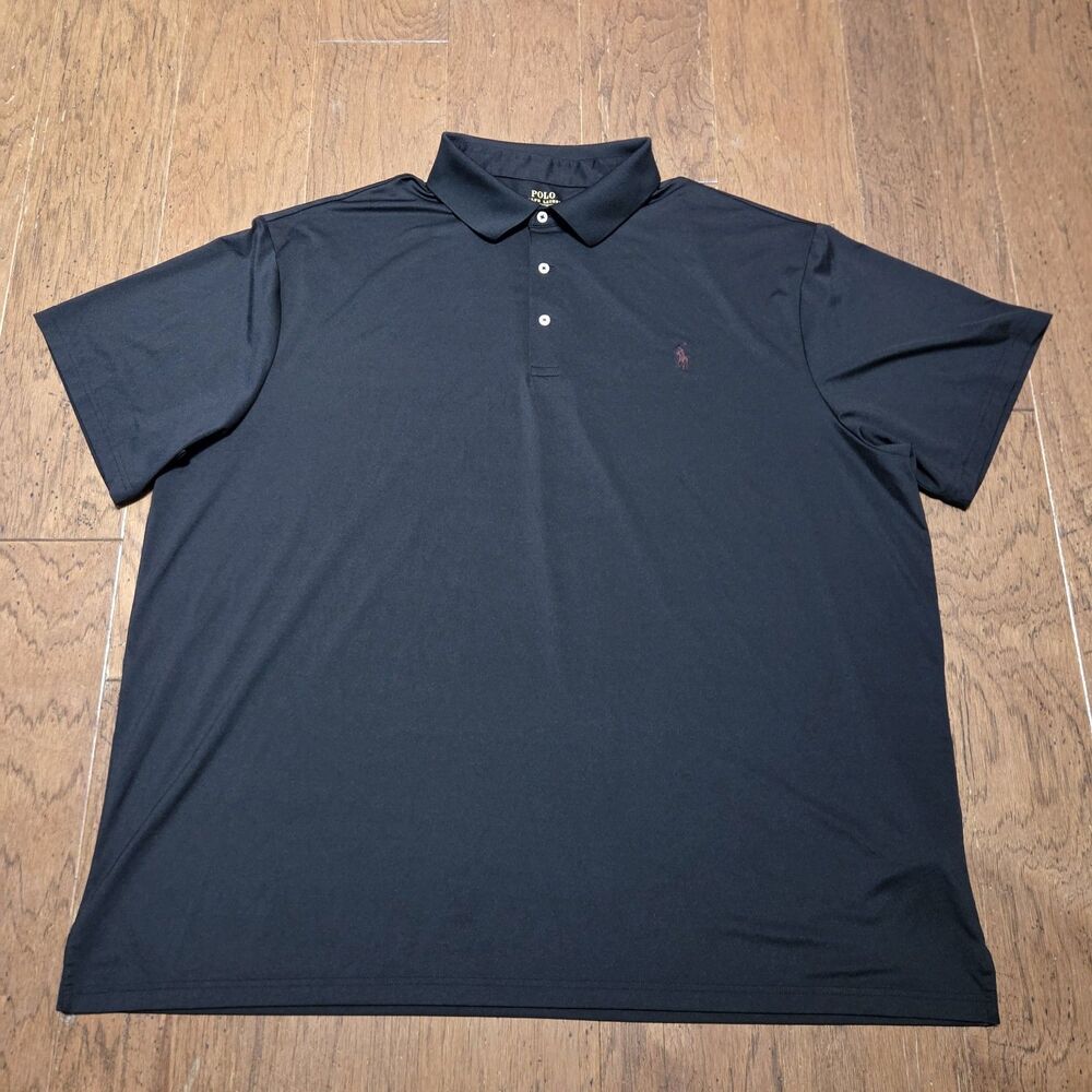 Polo Ralph Lauren Performance Mens 3XB Black Short Sleeve Stretch Polo Shirt